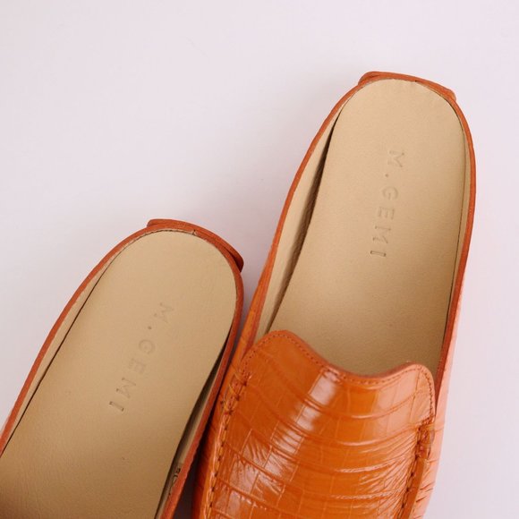 NIB M.Gemi Croc Embossed FELIZE Mule Clementine 36.5, 38 - Picture 5 of 11